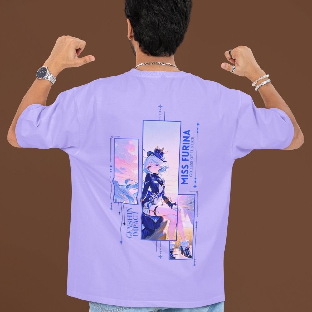 Furina-Oversized-T-Shirt–Genshin-Impact-Dual-Sided-Print-Premium-Cotton-Unisex-Hydro-Archon-Streetwear