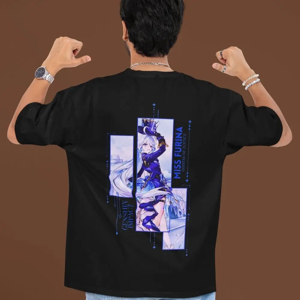 Furina-Drama-&-Judgment-Oversized-T-Shirt–Genshin-Impact-Dual-Print-Premium-Cotton-Unisex-Fashion