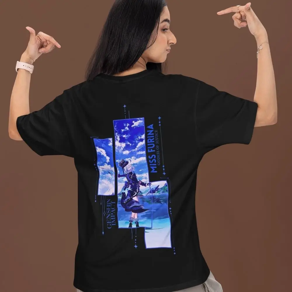 Furina-Hydro-Star-Oversized-T-Shirt–Premium-Dual-Side-Anime-Print-Genshin-Impact-Cotton-Tee