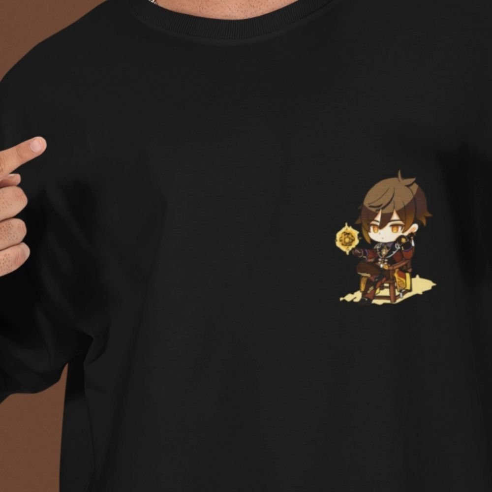 Zhongli-Geo-Archon-Oversized-T-Shirt–Genshin-Impact-Premium-Front-&-Back-Print-Anime-Streetwear-Essential