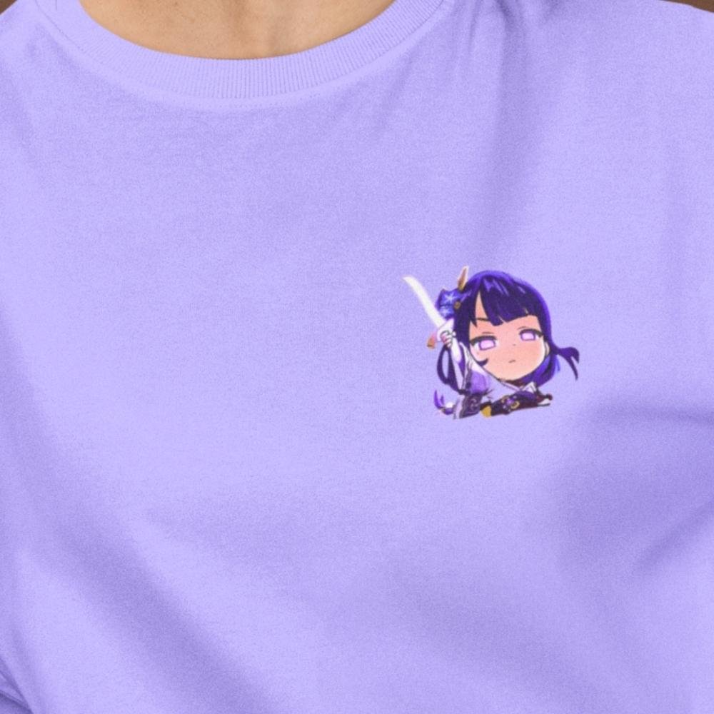 Raiden-Shogun-Electro-Reign-T-Shirt–Genshin-Impact-Oversized-Unisex-Front-&-Back-Anime-Graphic