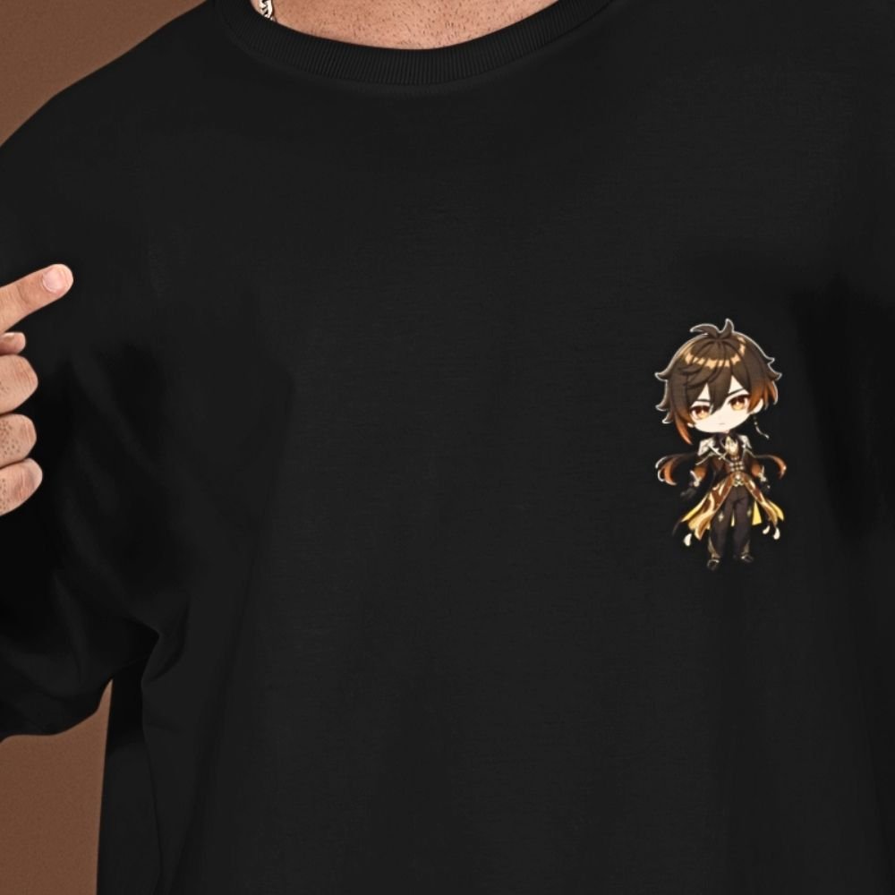 Zhongli-Oversized-Anime-T-Shirt–Genshin-Impact-Front-&-Back-Print-100%-Premium-Cotton-Unisex-Fit