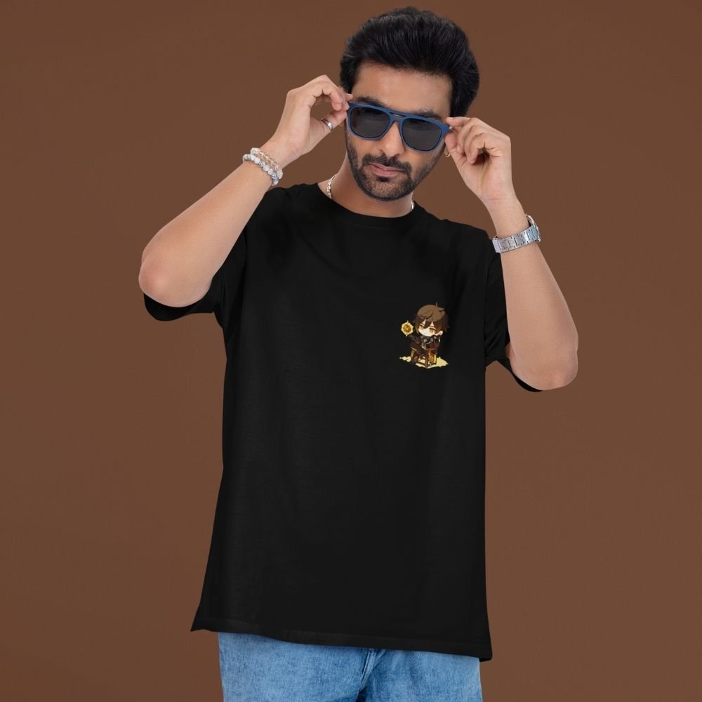 Zhongli-Geo-Archon-Oversized-T-Shirt–Genshin-Impact-Premium-Front-&-Back-Print-Anime-Streetwear-Essential