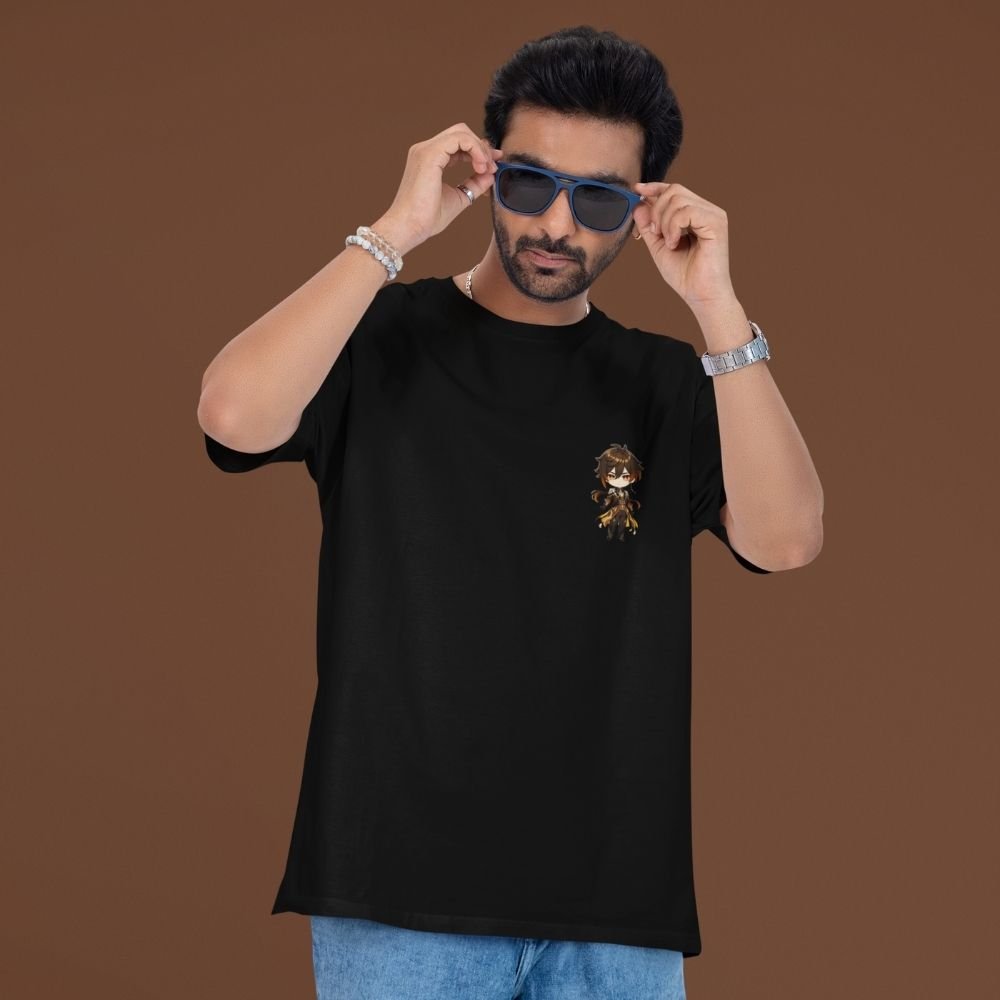 Zhongli-Oversized-Anime-T-Shirt–Genshin-Impact-Front-&-Back-Print-100%-Premium-Cotton-Unisex-Fit
