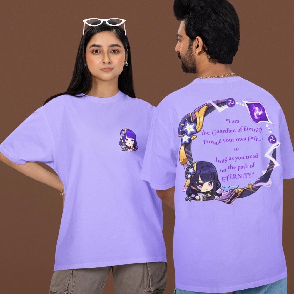 Raiden-Shogun-Eternity-Oversized-T-Shirt–Genshin-Impact-Front-&-Back-Print-Premium-Cotton-Streetwear