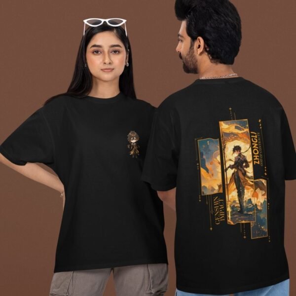 Zhongli-Oversized-Anime-T-Shirt–Genshin-Impact-Front-&-Back-Print-100%-Premium-Cotton-Unisex-Fit