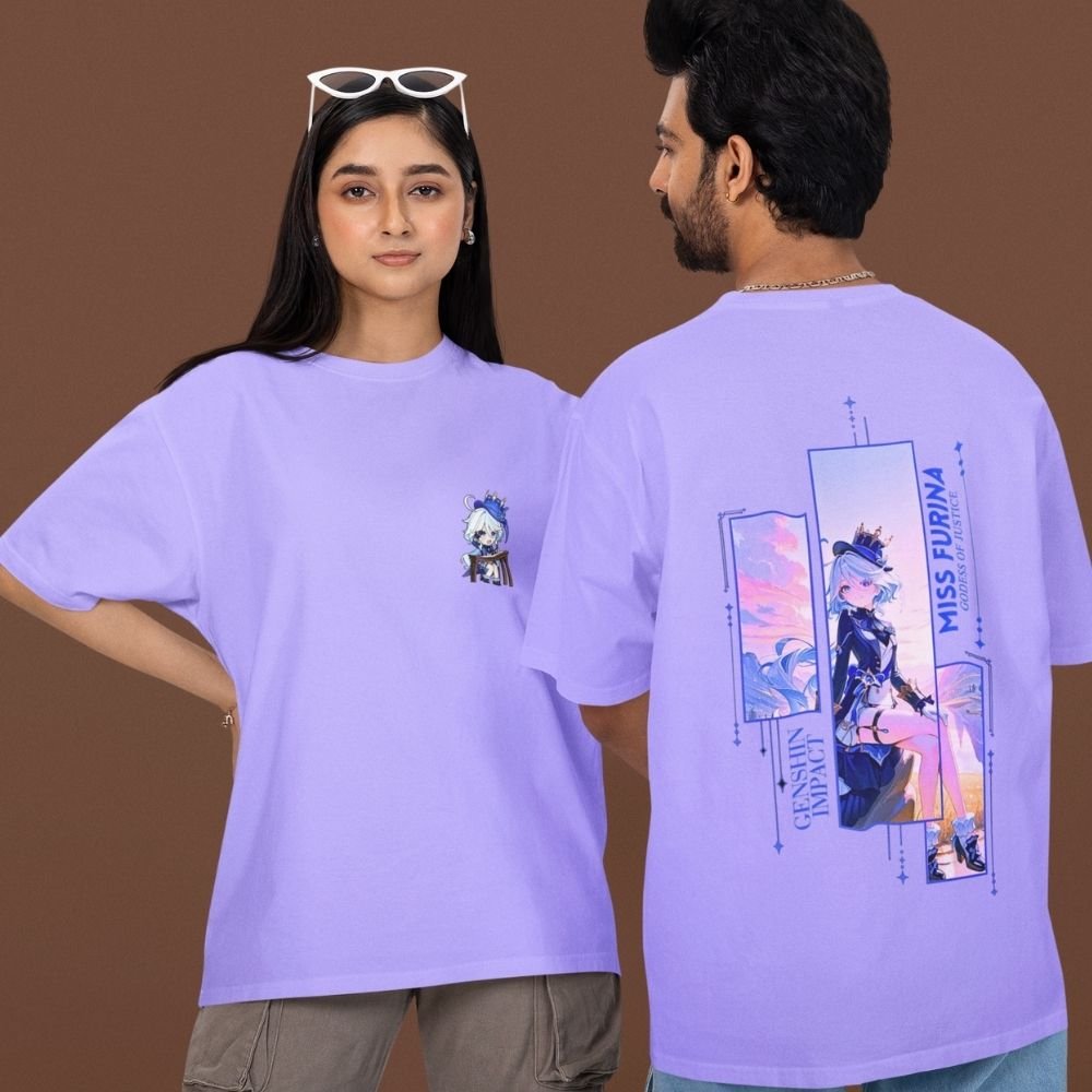 Furina-Oversized-T-Shirt–Genshin-Impact-Dual-Sided-Print-Premium-Cotton-Unisex-Hydro-Archon-Streetwear
