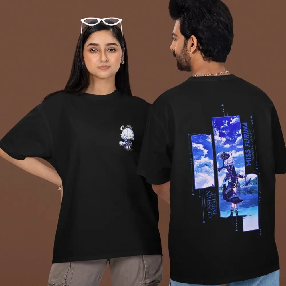 Furina-Hydro-Star-Oversized-T-Shirt–Premium-Dual-Side-Anime-Print-Genshin-Impact-Cotton-Tee
