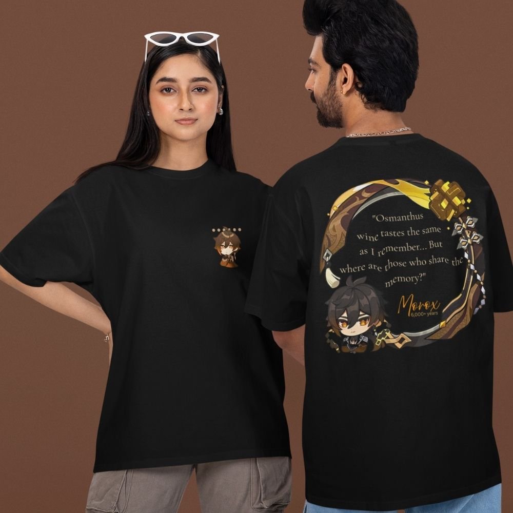 Zhongli-Oversized-T-Shirt–Anime-Graphic-Tee-Premium-Cotton-Front-&-Back-Print-Unisex-Fit Zhongli-Oversized-T-Shirt–Anime-Graphic-Tee-Premium-Cotton-Front-&-Back-Print-Unisex-Fit