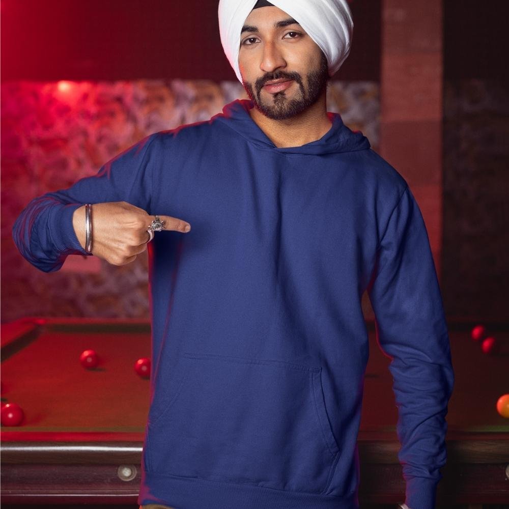 Unisex-Hoodie-for-Men-&-Women-Cotton-Fleece-Streetwear-Mustard-Yellow,-Navy-Blue,-Olive-Green-&-Royal-Blue